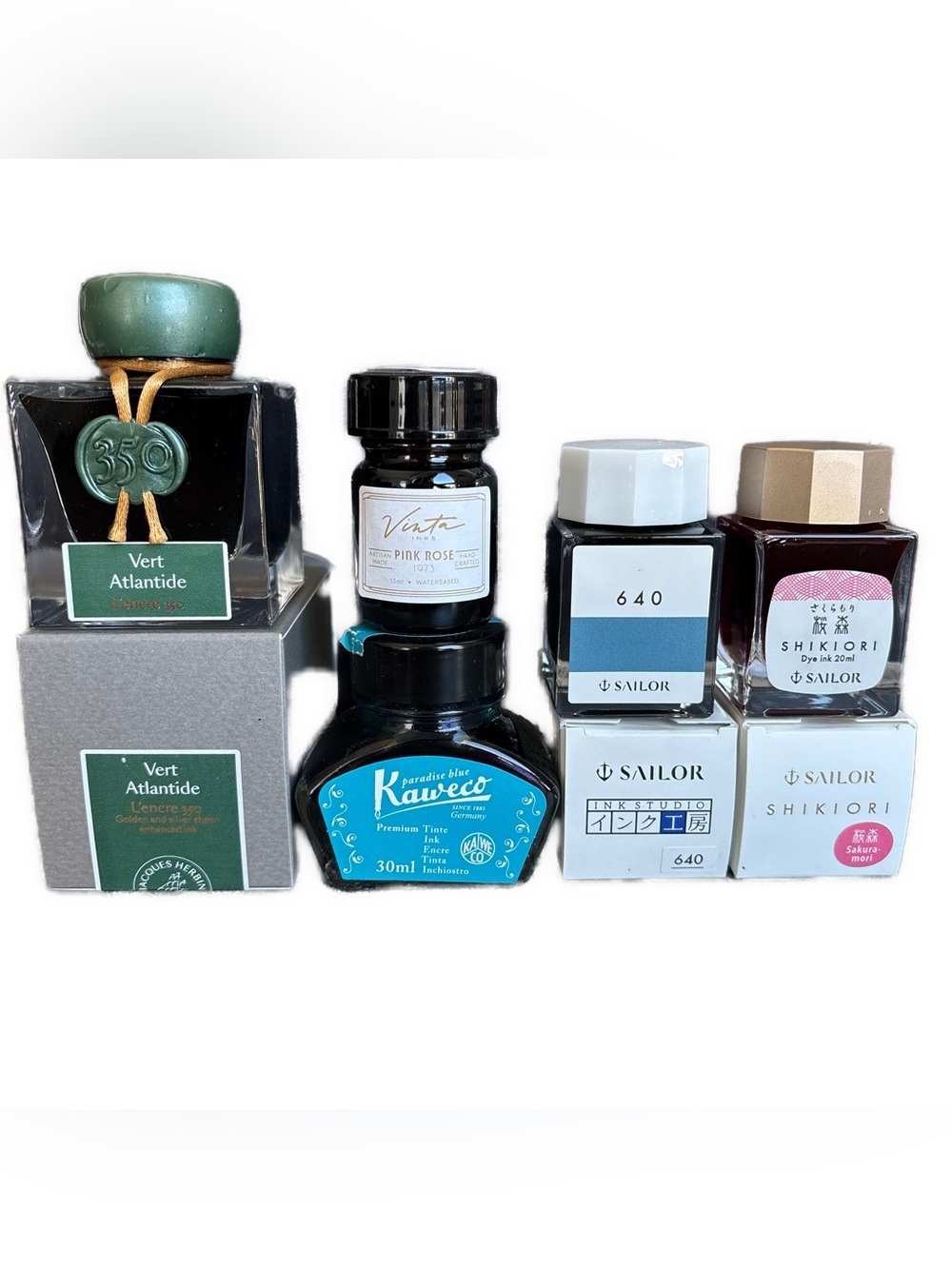 Fountain pen ink bundle- 5 bottles